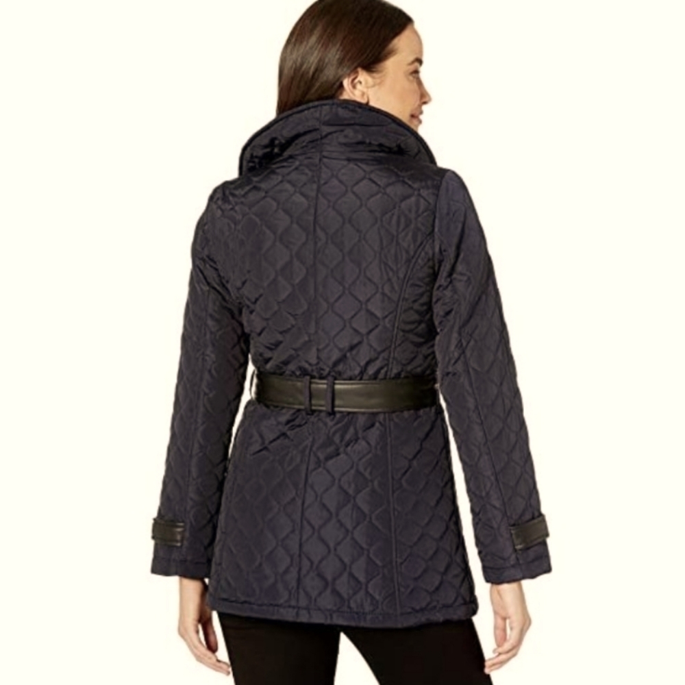 Vince Camuto Asymmetrical Zip Tie Waist Jacket - Picture 2 of 7